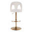 Ensemble de tabourets de bar pivotants contemporains réglables avec repose-pieds en T-143546746-143990974