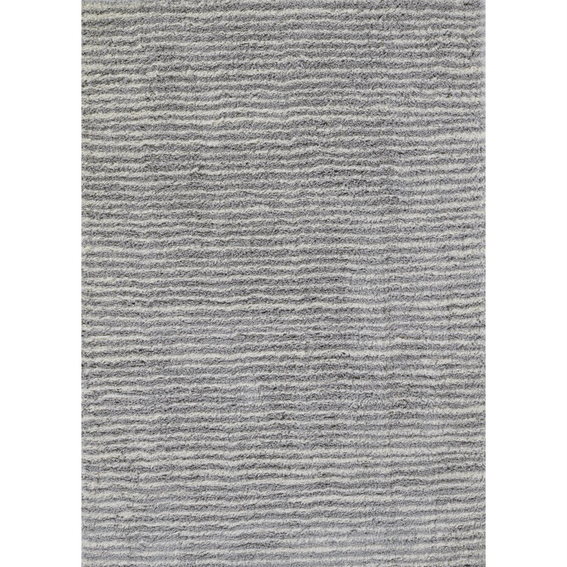 Tapis rayé gris Novogratz By Momeni 7 pi 10 po x 10 pi Rio, Tapis de couloir 2 pi 7 po x 7 pi 11po