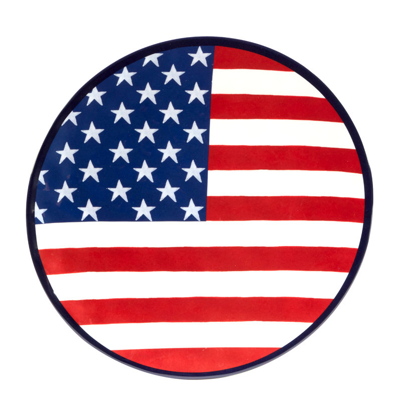 Patriotic Stars and Stripes 11" Melamine Dinner Plates Set