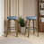 Blue Seat/ Brown Frame