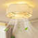 19.3'' Boho Caged Ceiling Fan with Fabric Shades, Light Kit and Remote Control