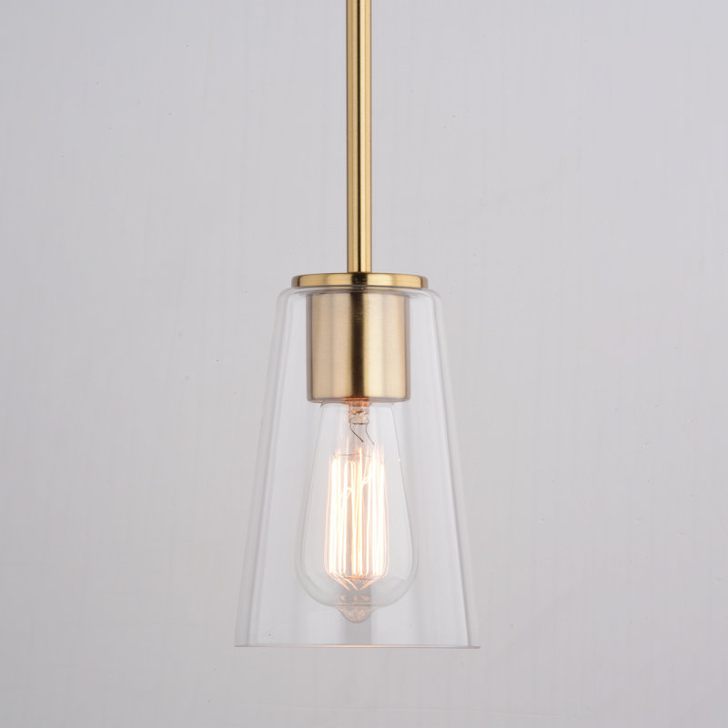 Luminaire suspendu conique à 1 lumière Beverly, Or