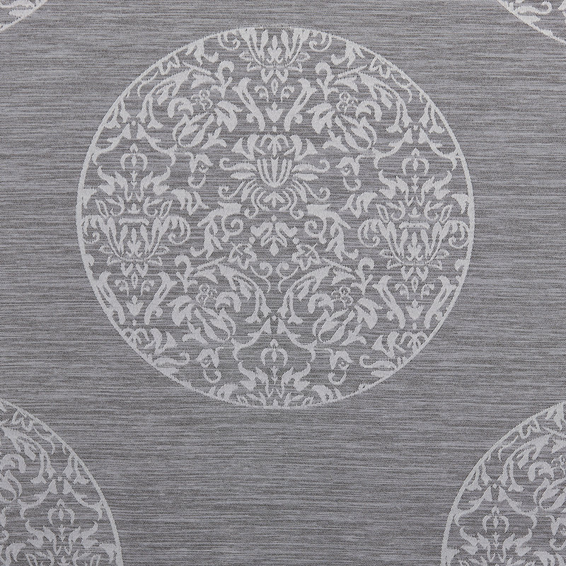 Panneaux de rideaux semi-diaphanes damassés avec œillets Defelice, Gris cendré, l 54 po x L 108 po