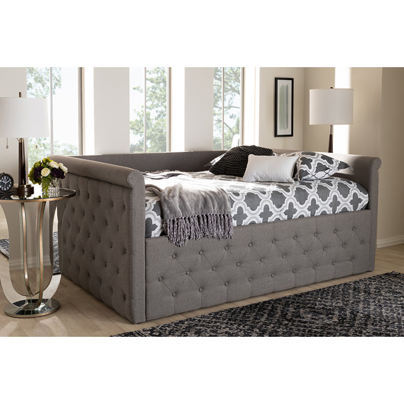 Borges Upholstered Daybed, Full, Gray
