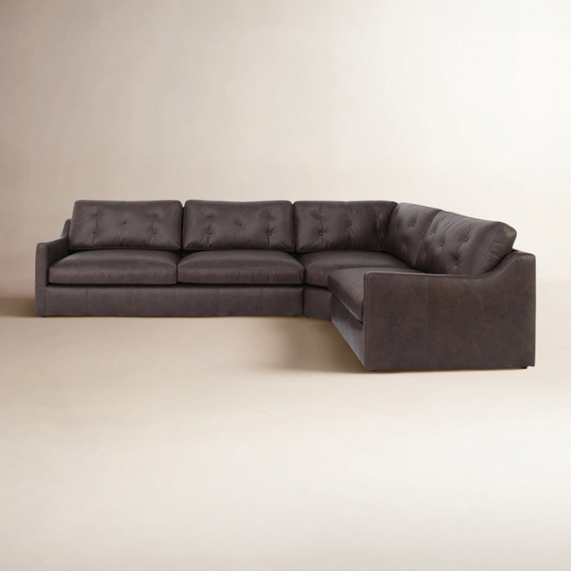 Thurlow Leather Modular 3 - Piece Sectional, Right Hand Facing