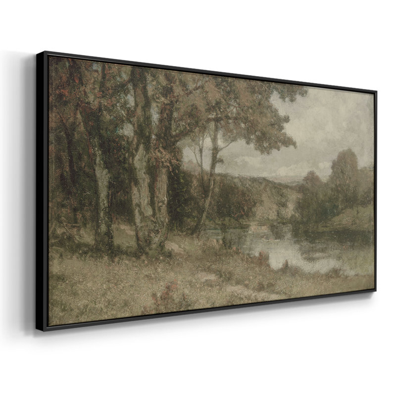 Série paysage - DCCDXCII - Toile tendue avec châssis, prête à accrocher, Noir, H 21 po x l 41 po