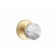 Emtek Select Passage Knobset, Disc Rosette, Conical Stem, White Marble Handle