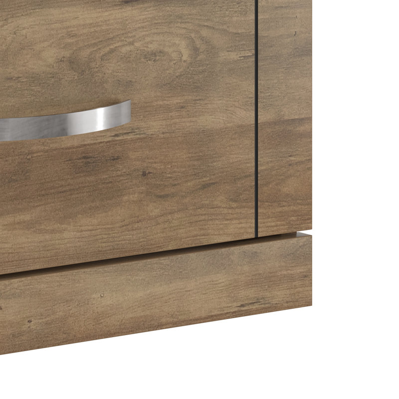 Avigail 20.31" 2 Drawer Nightstand, Knotty Oak, Individual