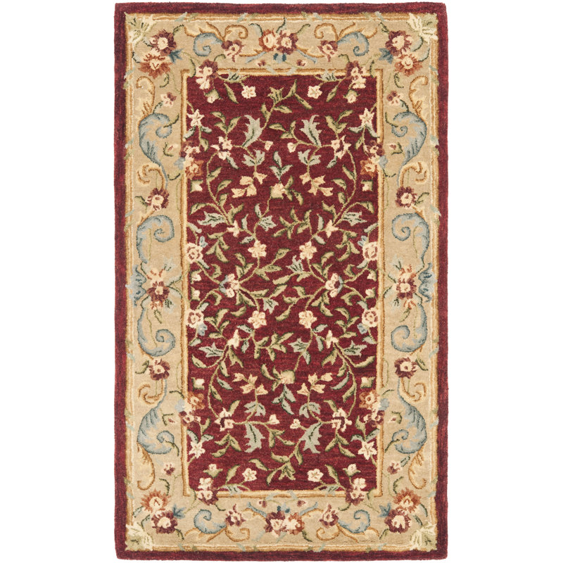 Bulwinder Hand Tufted Wool Oriental Rug, Rectangle 3' x 5'