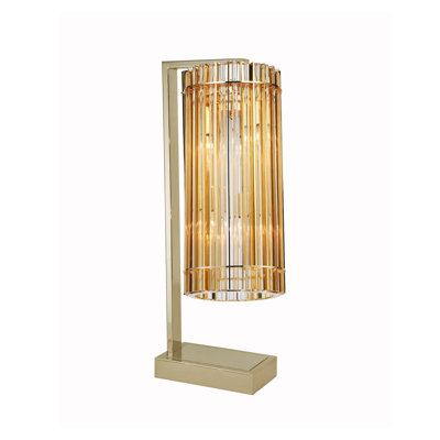 Modern 1 Light Stainless Steel Table Lamp