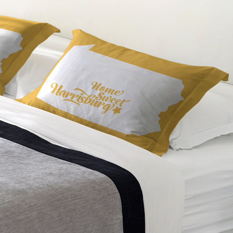 Pillow Sham, Queen, Microfiber, Yellow