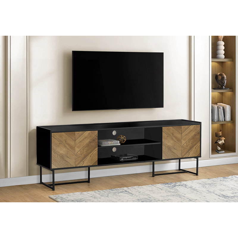 Meuble télé, meuble multimédia, meuble de rangement avec pieds en métal
