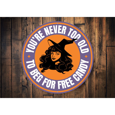 Drôle de signe d'Halloween en aluminium