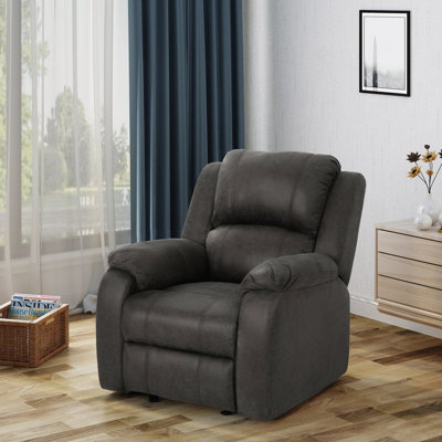 Fauteuil inclinable manuel, tissu de lin, dimensions 34,5 po x 39 po x 39 po