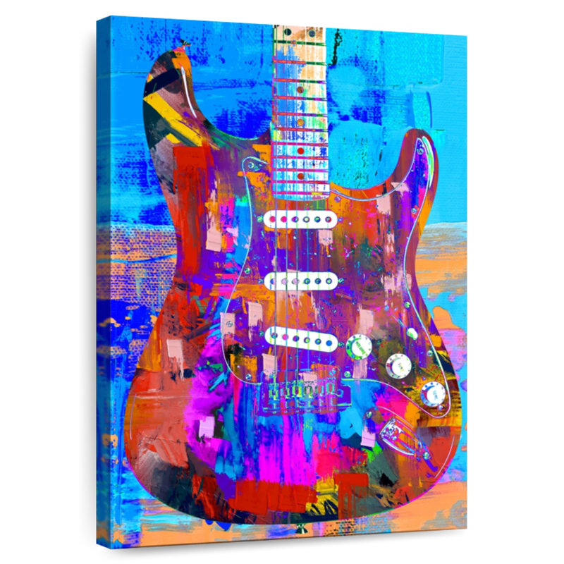 Abarca Painted Stratocaster, 36" H x 24" W