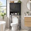 Armoire de rangement au-dessus de la toilette avec portes cannelées-1941837606