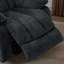 Fauteuil inclinable manuel pivotant de 37,4 po en microfibre avec chaleur et massage-88087075