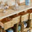 European Champagne Gold Marble Storage Cabinet