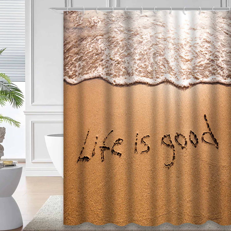 Rideau de douche avec 12 crochets, L 72 po x l 78 po