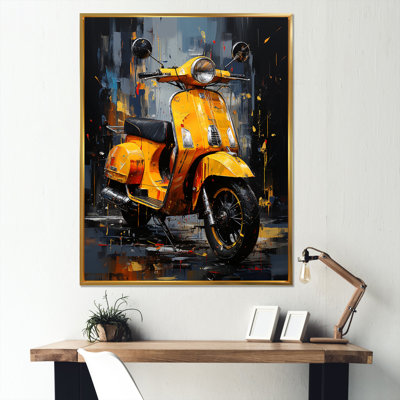 Edgy Scooter Graffiti Odyssey I sur toile