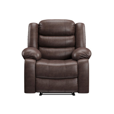 Fauteuil inclinable oscillant avec éclairage DEL, brun