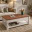 Table basse à plateau relevable rétro avec rangement