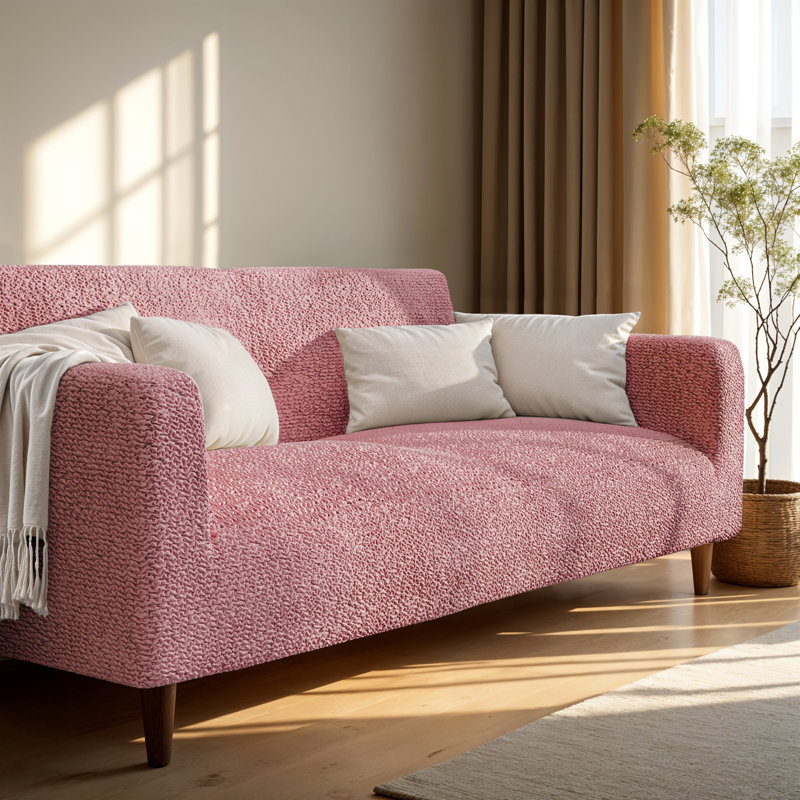 Housse extensible pour canapé pour animaux de compagnie - Housse de protection pour meuble lavable, Rose