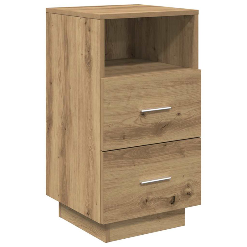 Kizzie 36 cm W Bedside Table, Artisan Oak, Set of 2