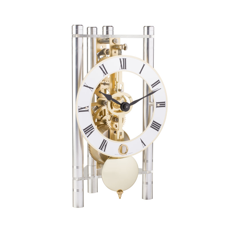 Modern & Contemporary Analogue Tabletop Clock, Silber/Gold