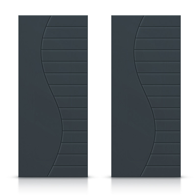 Portes de placard coulissantes à panneaux, Gris anthracite, 60 po x 96 po