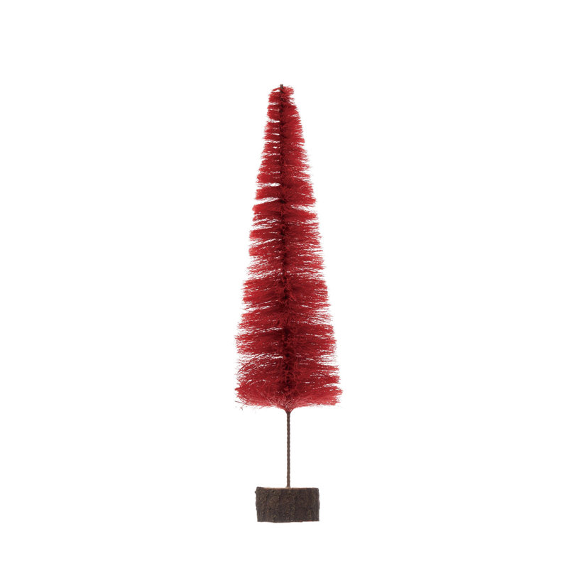 Arbre à brosse en sisal avec base en bois