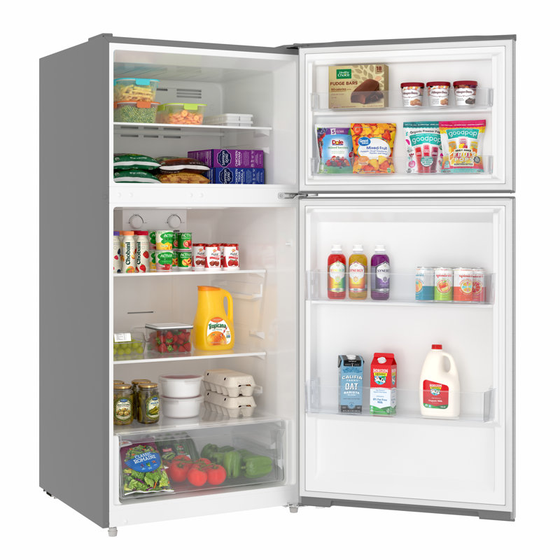 28 po 14 cu. Pi. Réfrigérateur résidentiel à congélateur supérieur en acier inoxydable, certifié Energy Star