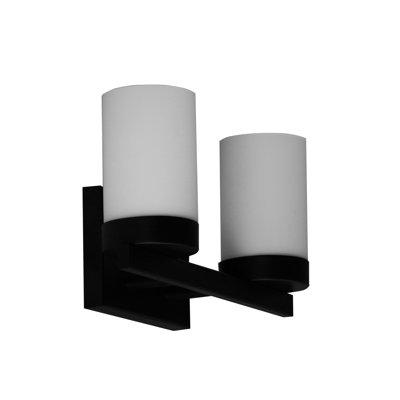 Éclairage pour meuble-lavabo noir à intensité variable Ainaire