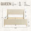Modern Minimalist Upholstered Wingback Bed-359045050
