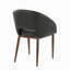 Chaise en métal noyer et similicuir-1579152293