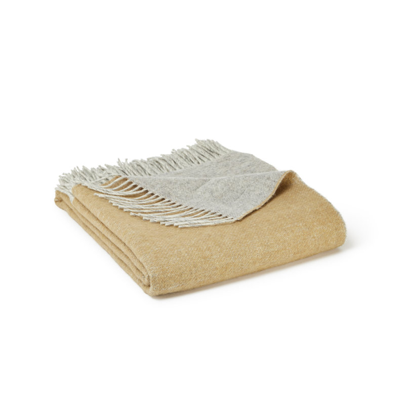Lifestyle Dartmoor Throw Blanket with Fringe, Desert Brown