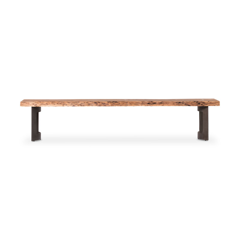Kenmore Solid Wood Bench, 18" H x 108" W x 15" D, Brown