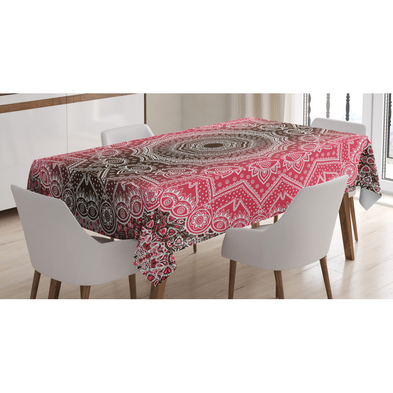 Mandala Tablecloth, Brown