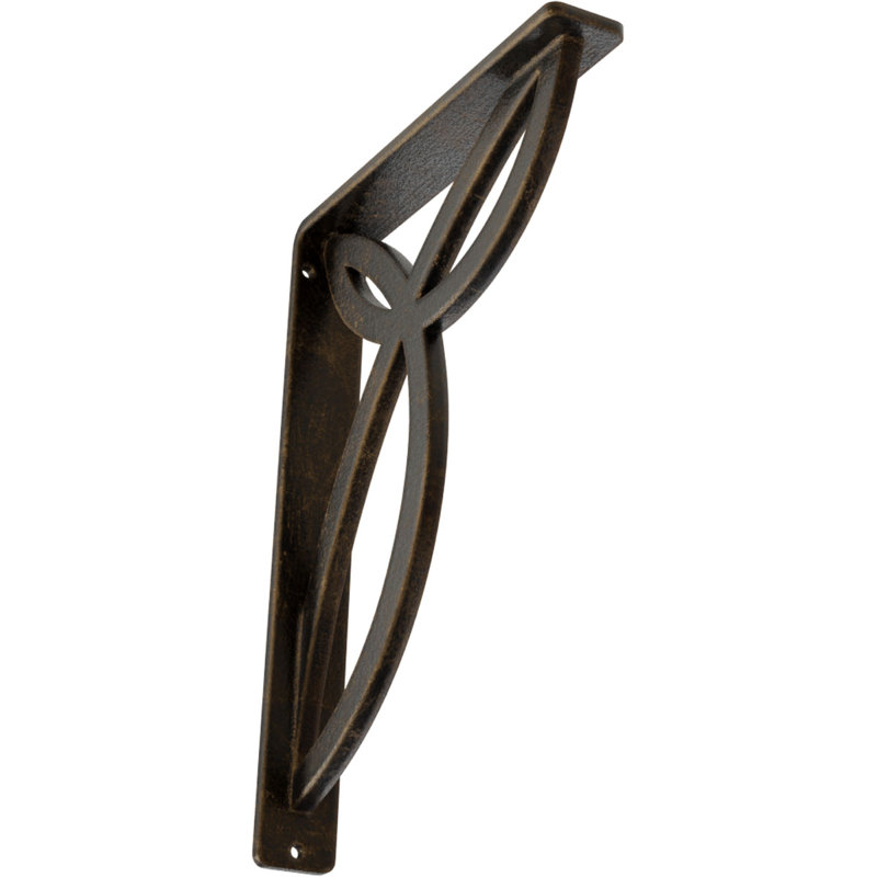 Support en fer forgé Versailles, Laiton antique, H 10 po x l 1,5 po x P 7,5 po