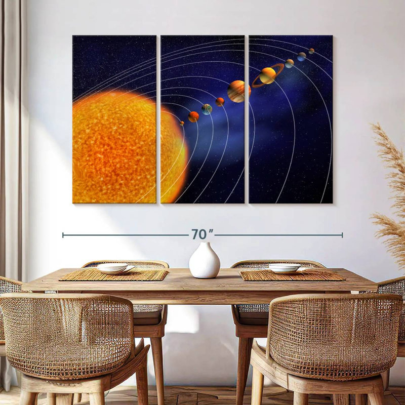 Solar System Planetary Orbit, 20" H x 33" W