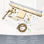 WOWOW Brass Freestanding Floor‑Mount Bathtub Faucet with Hand Shower-91458028