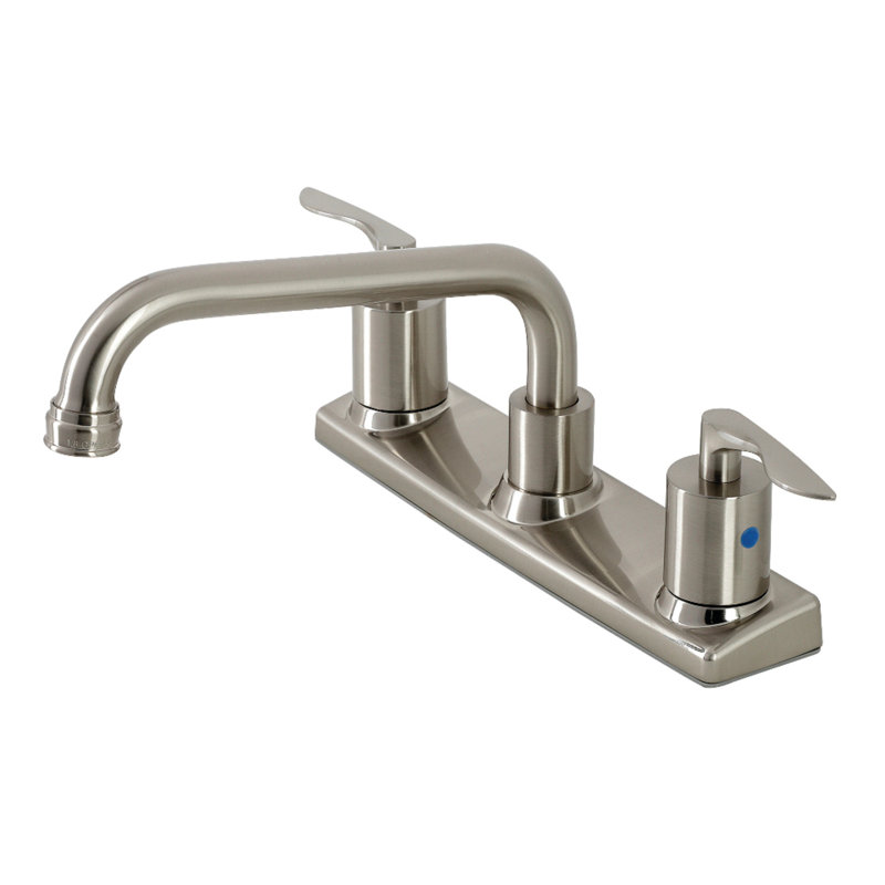 Kingston Brass Serena Two-Handle 2-Hole 8" Centerset Kitchen Faucet, Oil Rubbed Bronze