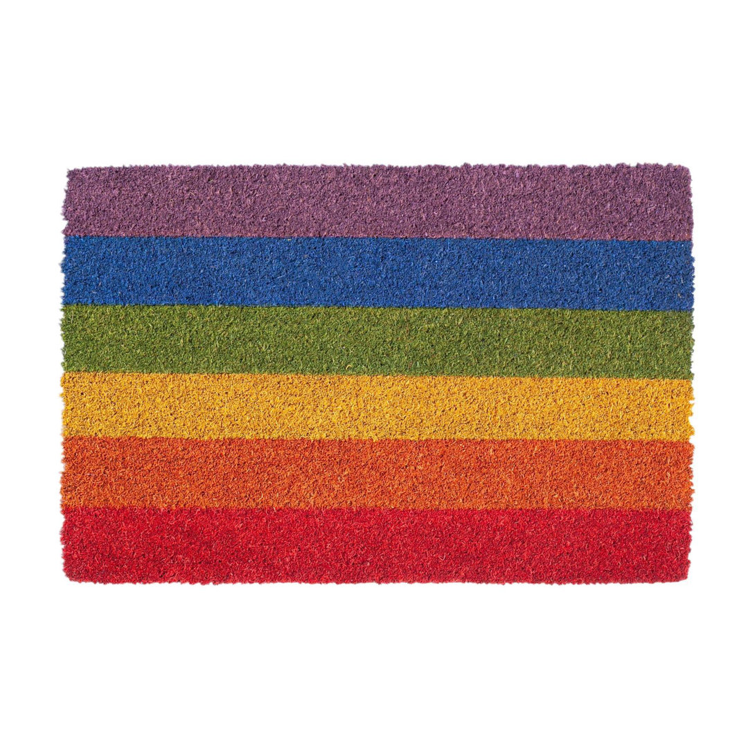 Nicola Spring - Coir Door Mat - Rainbow