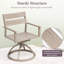 Chaises de salle à manger d'extérieur pivotantes et berçantes avec coussin Sunbrella-303723482