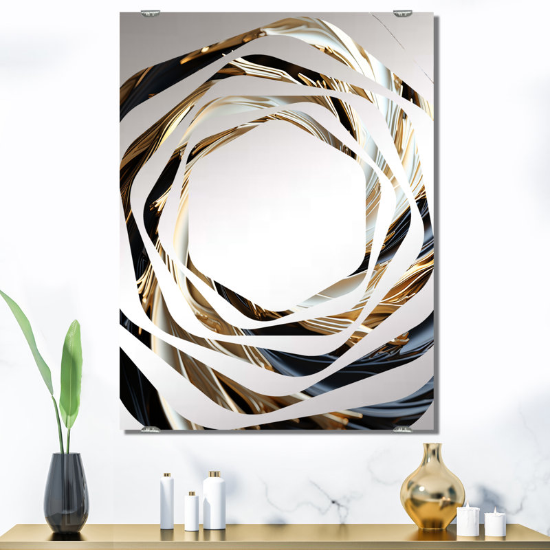 Miroir mural Caleiah - Abstract Spirals MIR137903, 40 po x 30 po
