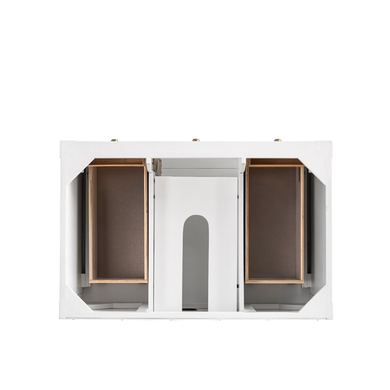Breckenridge 36'' W Single Vanity, Bright White, White Zeus, 8" Widespread