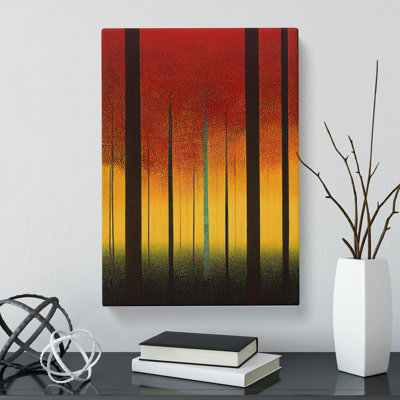 Moody Abstract Forest - Wrapped Canvas