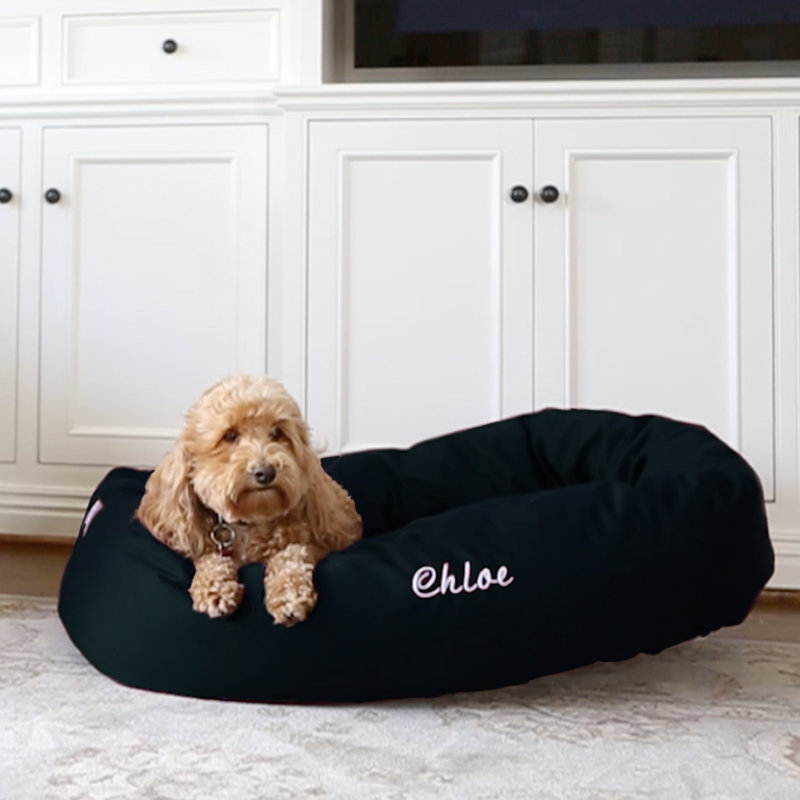Lit pour chien Majestic Pet, Blanc, Petit (H 7 po x l 24 po x P 19 po) - Noir, Oui