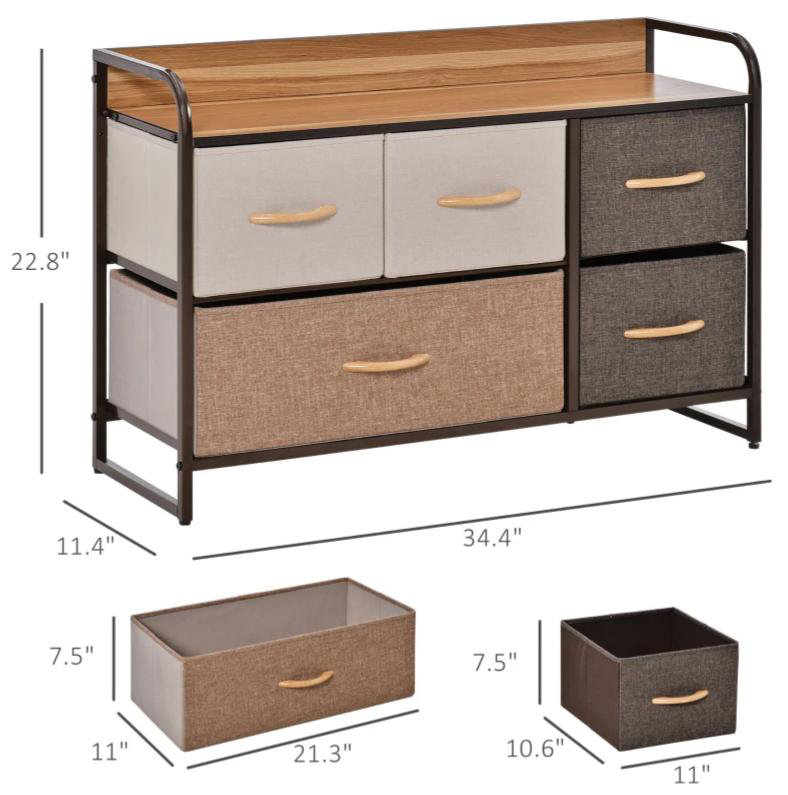 Armoire de rangement rustique, organisateur de rangement, tour de commode autoportante, armoire de rangement de couloir