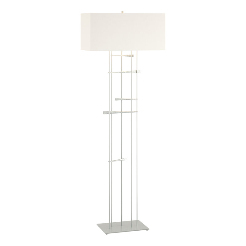 Cavaletti 65" Floor Lamp, Natural Anna, Vintage Platinum